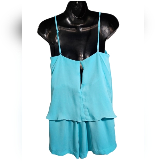 Bebe Turquoise Blue Cami Romper Small - Picture 2 of 10